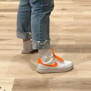 Nike White and Orange Athletic Shoes